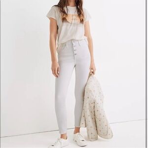 Madewell 10" High-Rise Skinny Crop Button-Front